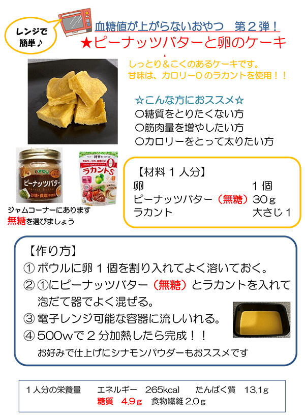 【画像】ピーナッツバターと卵のケーキ