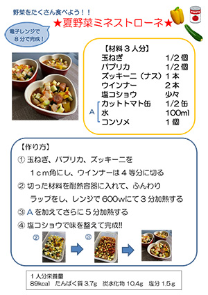 【画像】夏野菜ミネストローネ